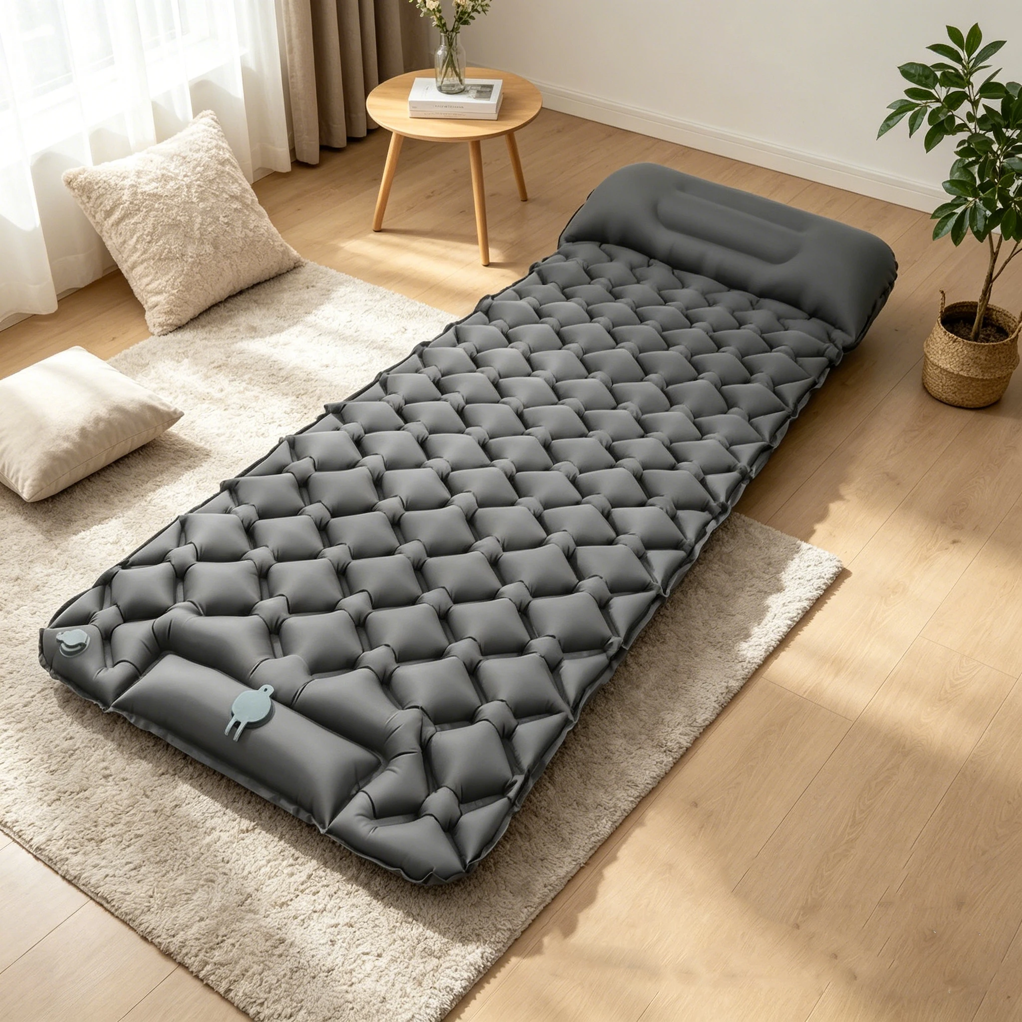 Colchoneta hinchable compacta para acampar, colchón de aire ligero - imagen 2