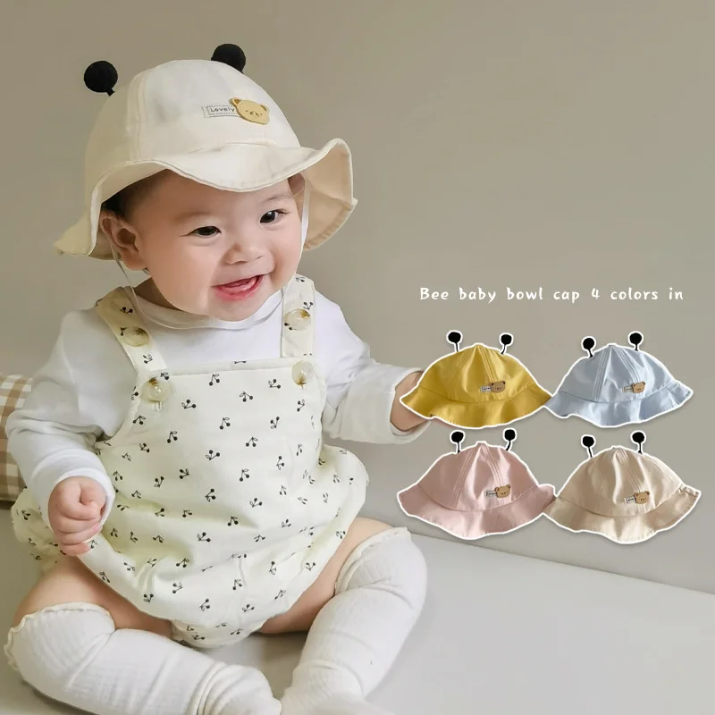 Sombrero de cubo de bebé con estampado de oso