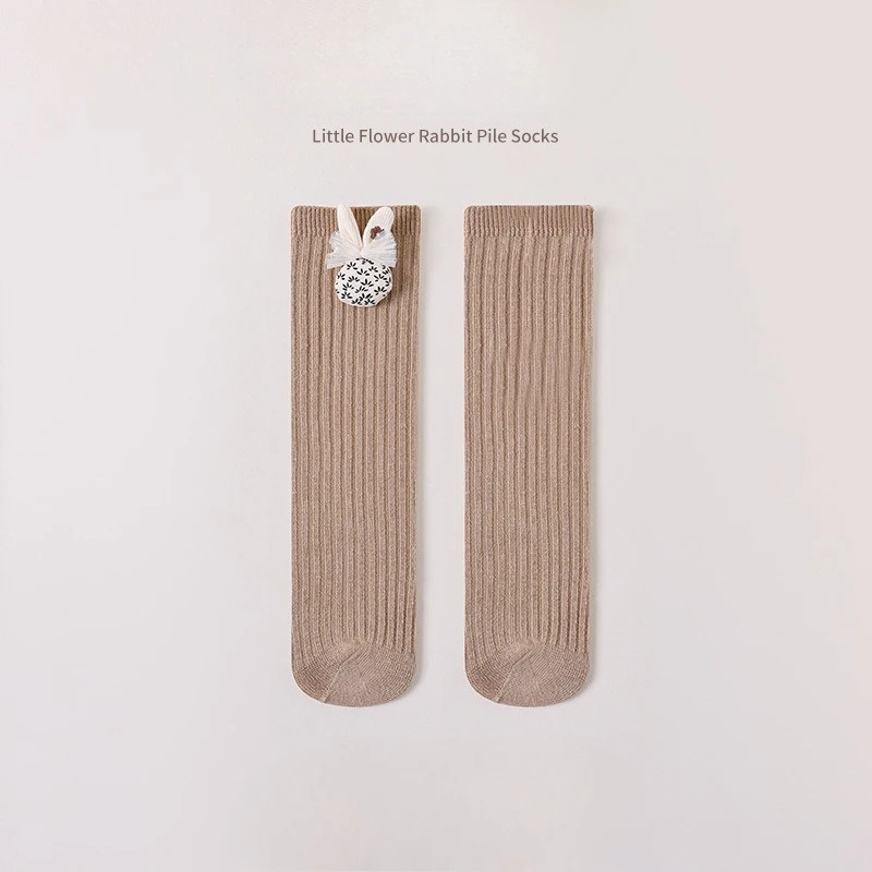 Calcetines altos de algodón suave para niña estilo princesa conejo - imagen 3