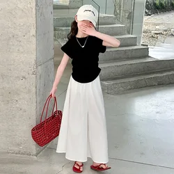 Conjunto de niña verano: camiseta manga corta y pantalón holgado