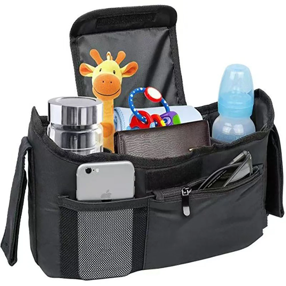 Bolsa de pañales impermeable para carrito con correa desmontable - imagen 5
