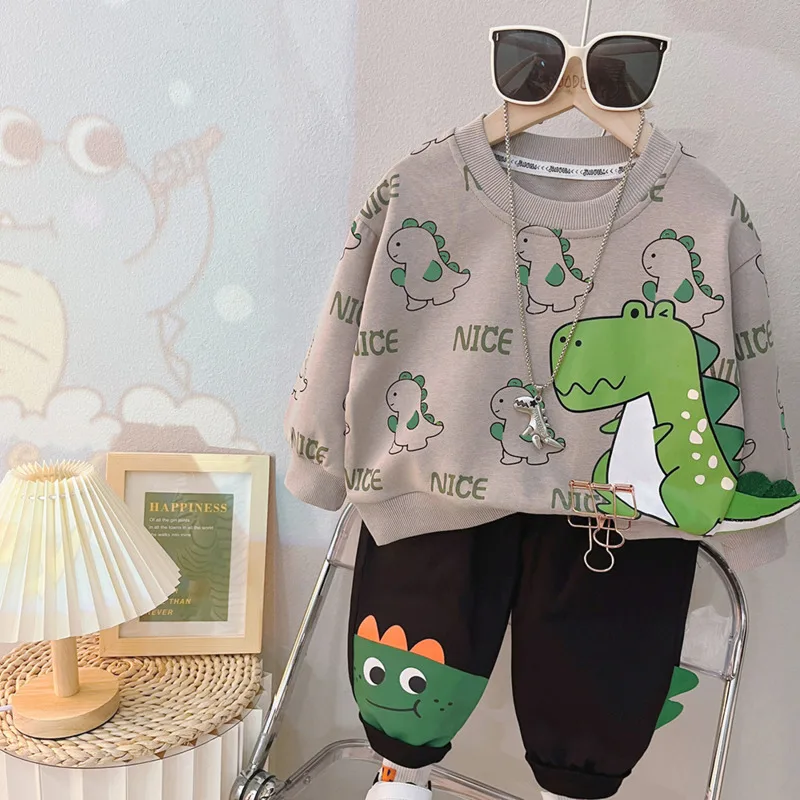 Conjunto de chándal para niña con camiseta de dibujos animados - imagen 4