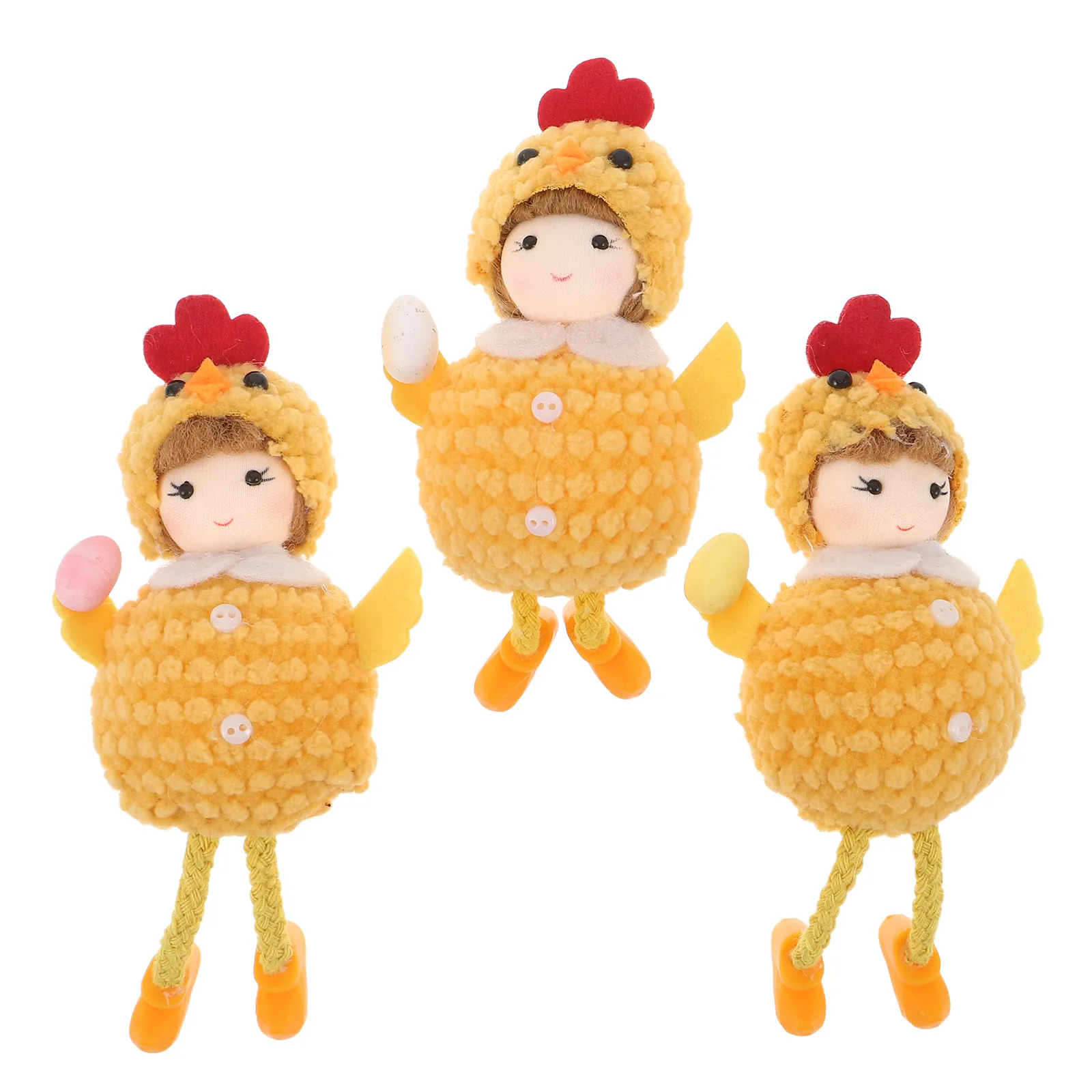 Adornos de Pascua para colgar con pollito y sombrero - imagen 4