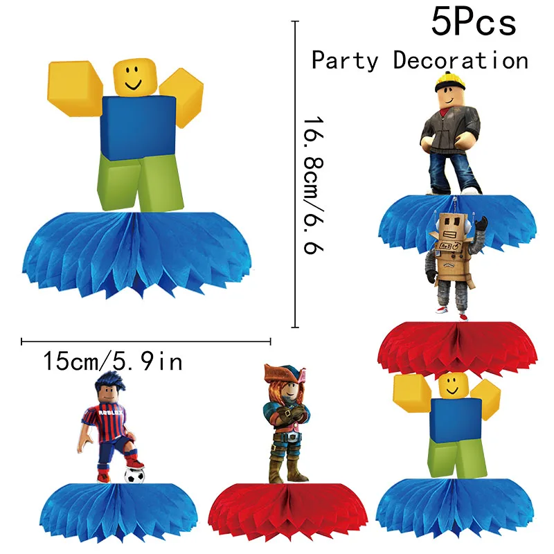 Juego Roblox de cumpleaños con decoración estilo panal de abeja - imagen 3