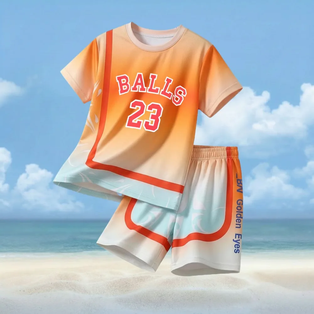 Conjunto deportivo transpirable de malla para niños – Verano - imagen 3
