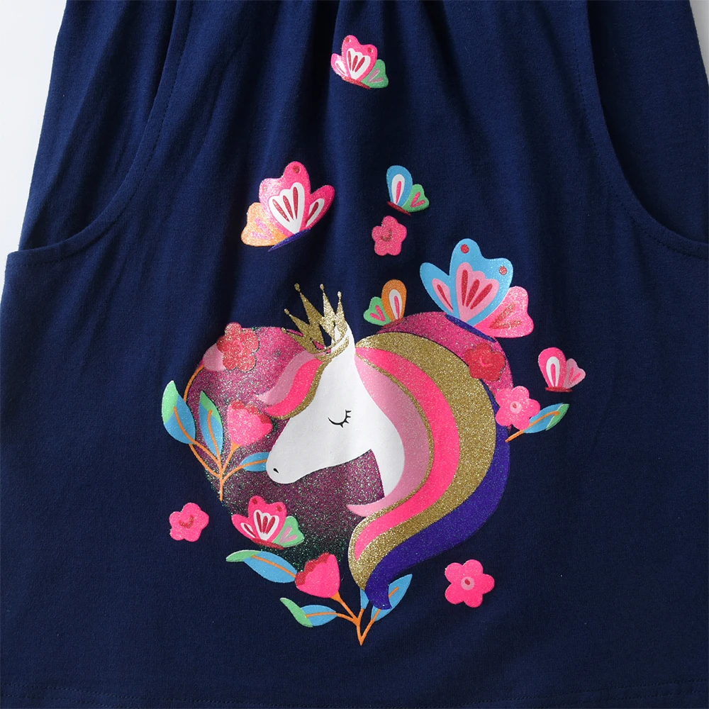 DXTON Vestido de otoño para niñas manga larga rayas algodón - imagen 4