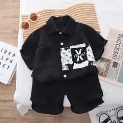 Ropa de verano para bebé – conjunto informal camisa y pantalón corto