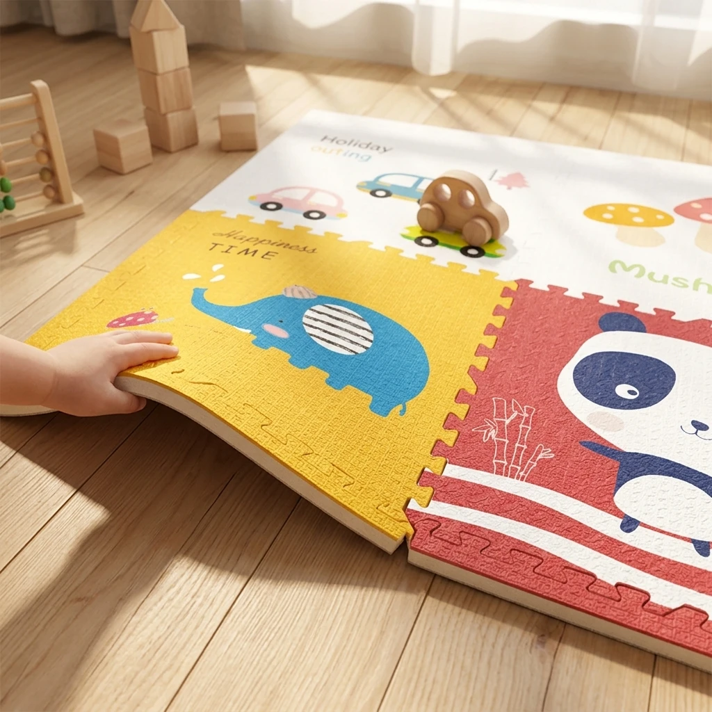 Alfombra espuma infantil encajable con dibujos de animales y números - imagen 5