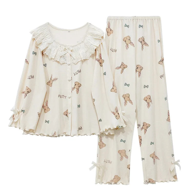 Pijama de lactancia algodón ligero transpirable para maternidad - imagen 2