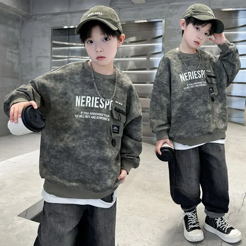 Sudadera de niño de cuello redondo cálida para otoño - imagen 2