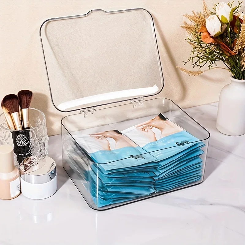 Caja organizadora acrílica transparente vista frontal