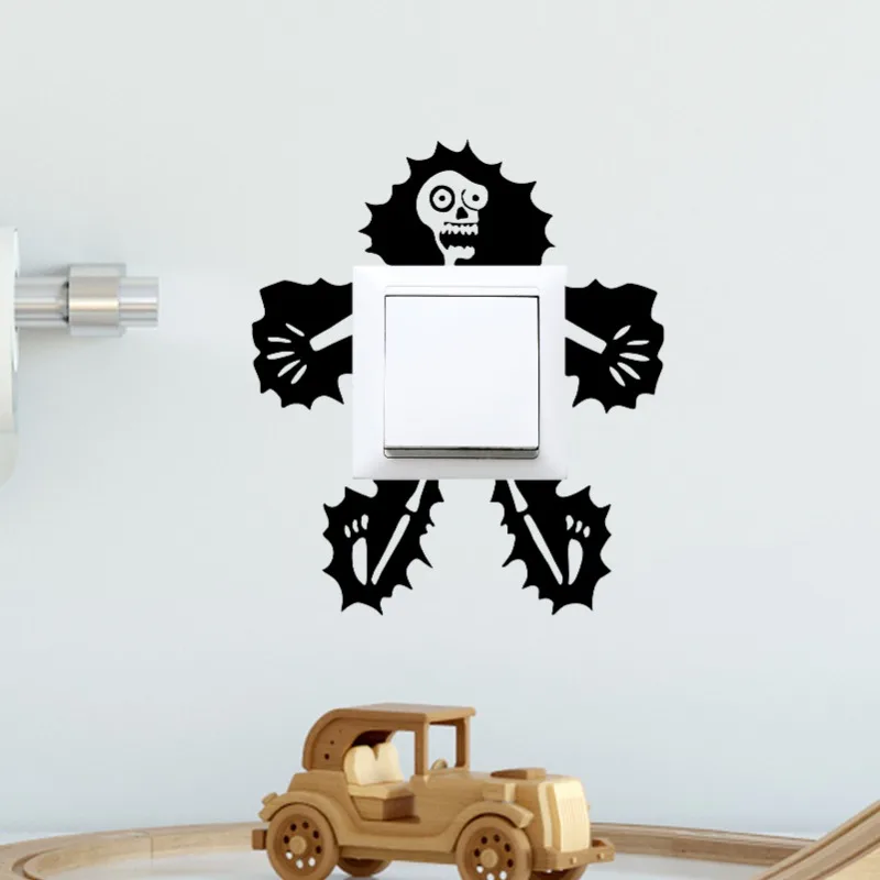 Pegatina de pared calavera sonriente para decorar habitación infantil en Halloween - imagen 5