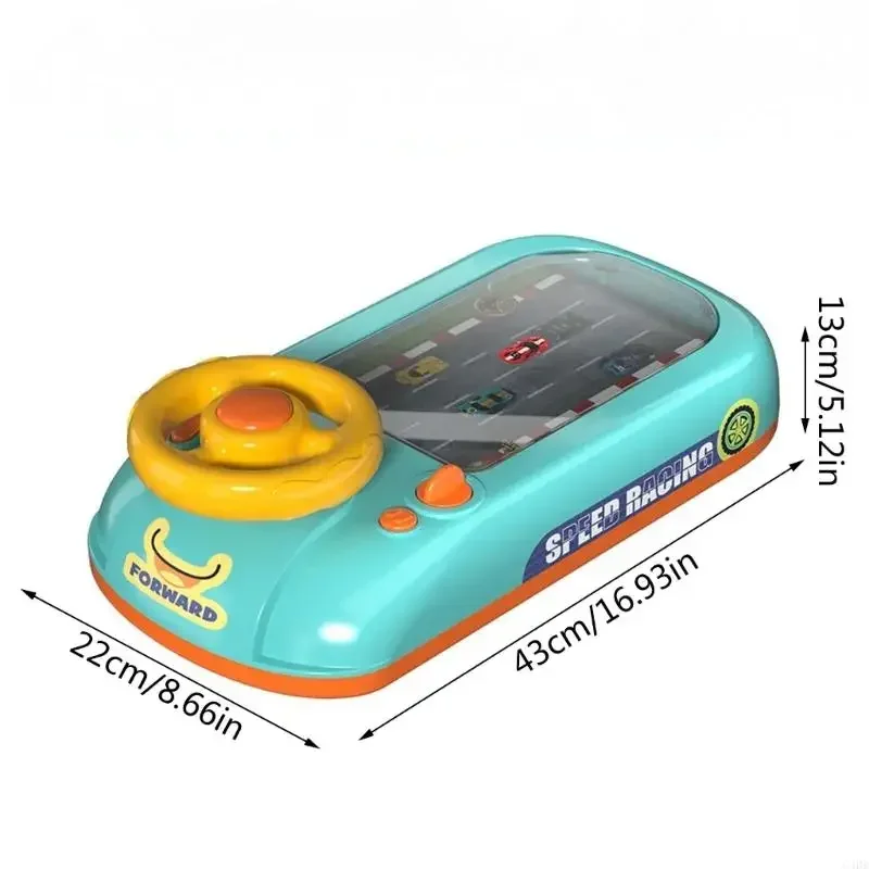Coche de carreras eléctrico con volante simulado y juego para niños - imagen 5