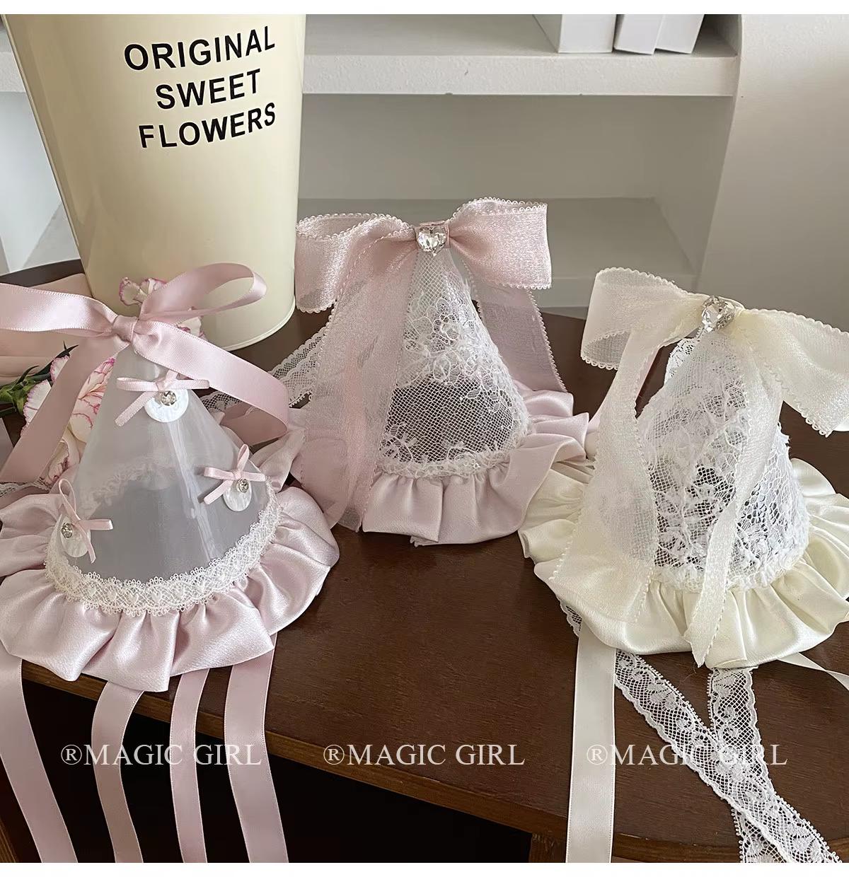 Pinza para el pelo infantil tipo princesa con lazo