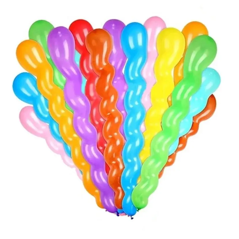 Globos espirales de látex para fiestas y celebraciones - colores vivos - imagen 3