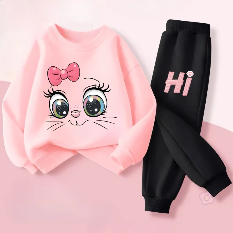 Conjunto deportivo para niña – Jersey, sudadera y panta de algodón confort