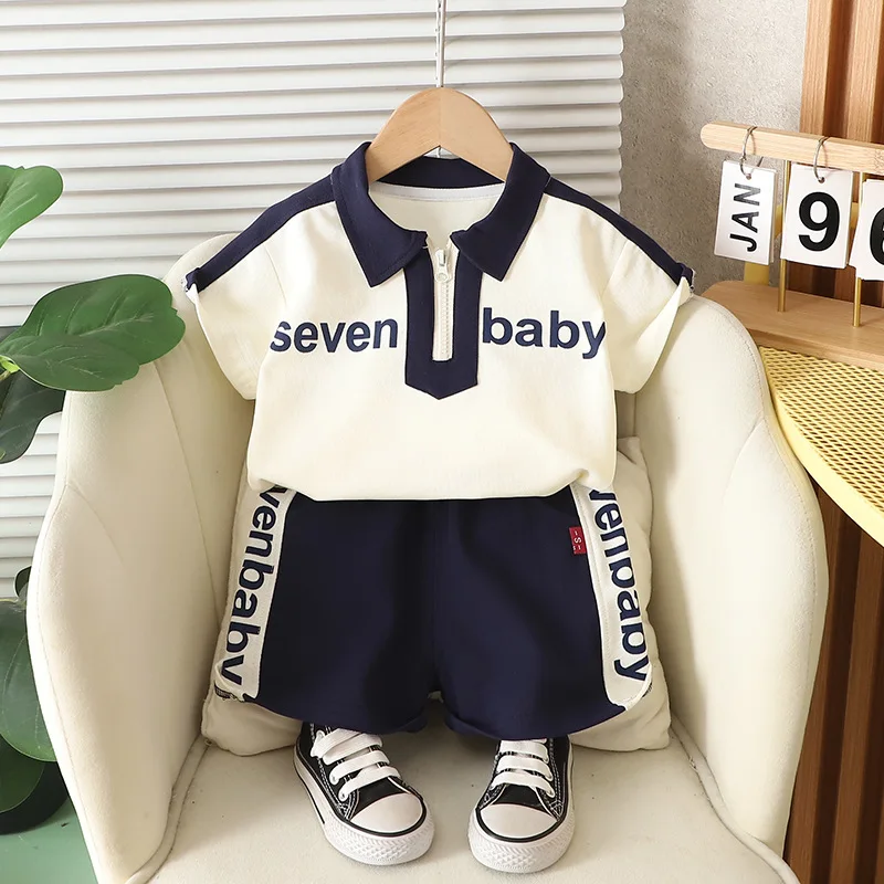 Conjunto de verano para bebé de algodón: camisa y pantalón corto - imagen 2
