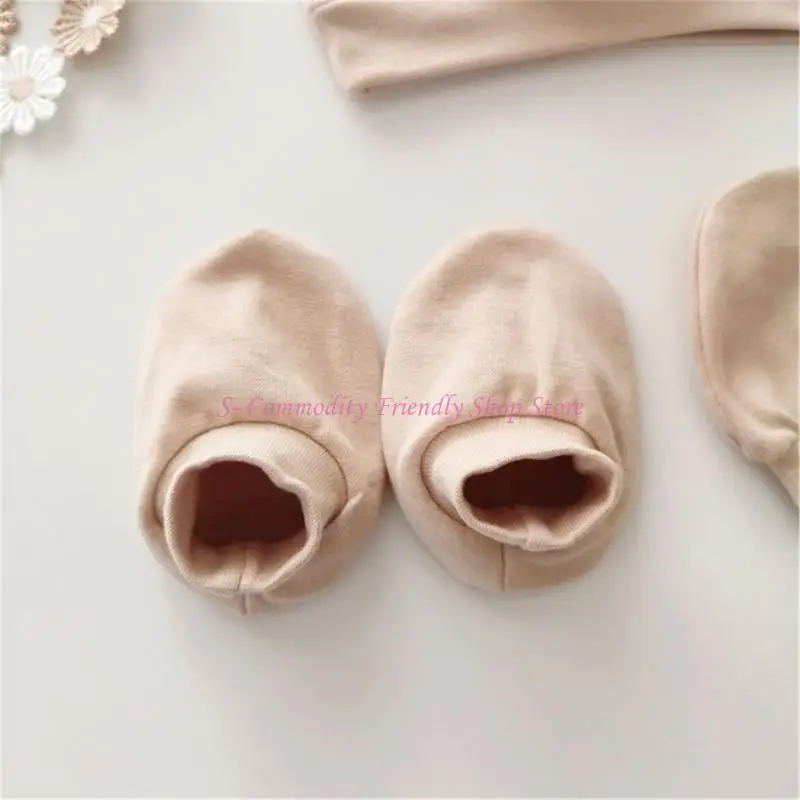 Set completo de gorro, guantes y calcetines para bebé recién nacido