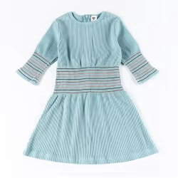 Vestido de algodón con cremallera oculta para niña – Invierno