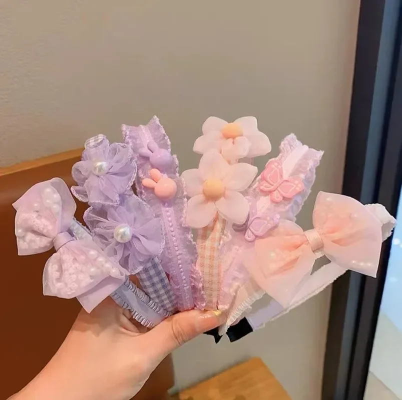 Diademas de flores para niñas – Pasadores infantiles de colores pasteles