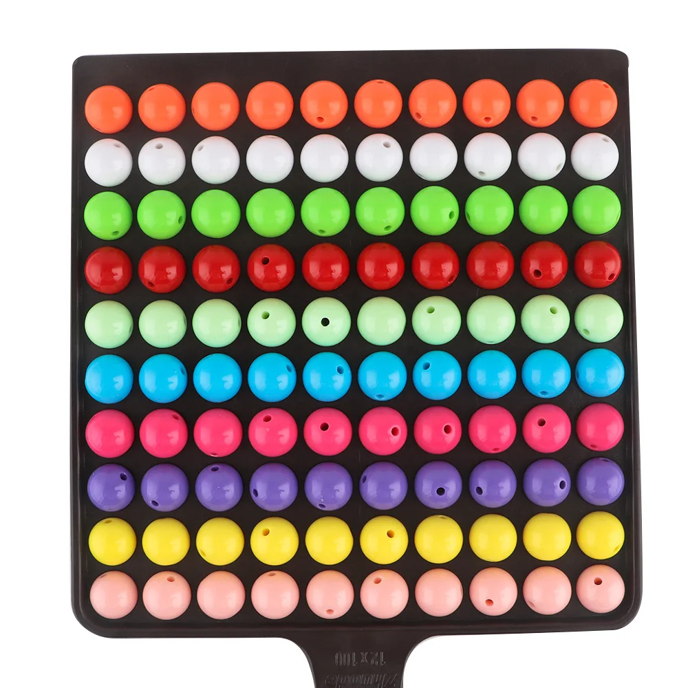 Cuentas acrílicas redondas para manualidades infantiles DIY - imagen 5