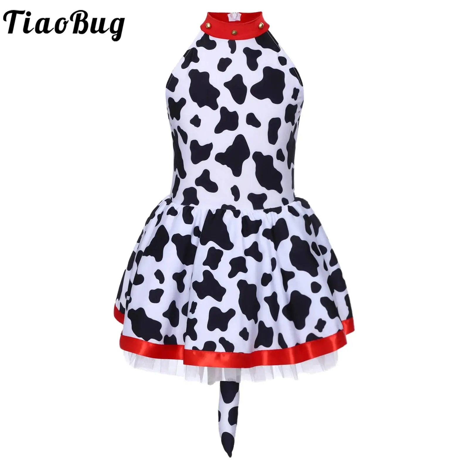 Disfraz dálmata para niñas con vestido de malla y cola - imagen 4