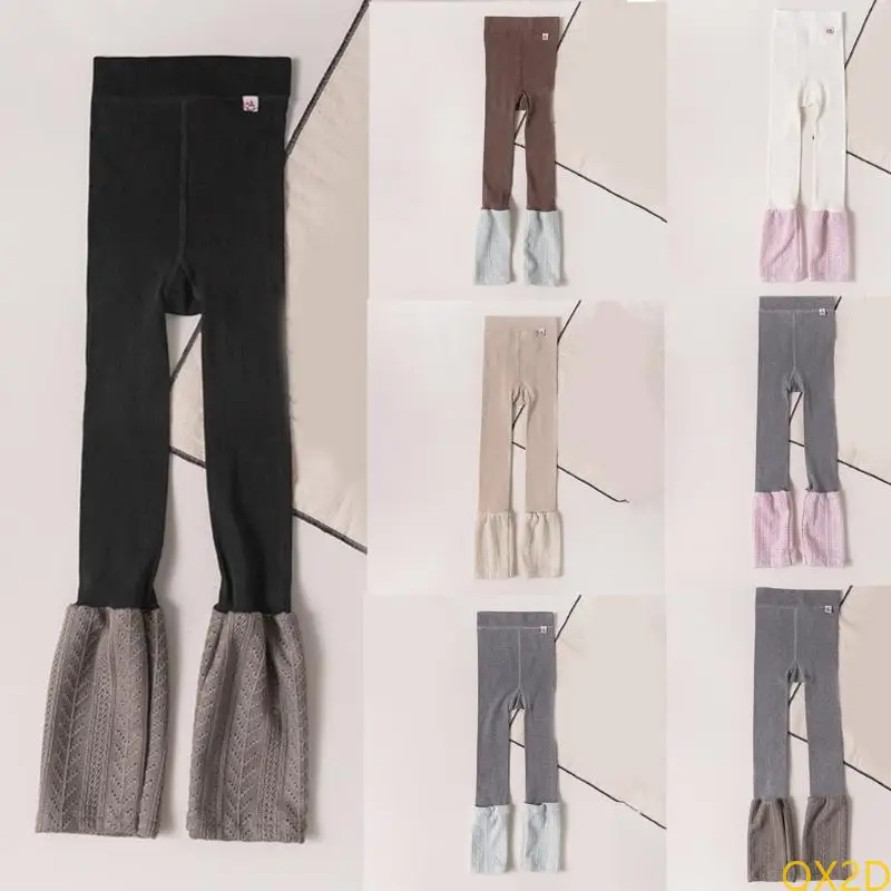 Leggings ajustados para niñas de primavera y otoño con elástico