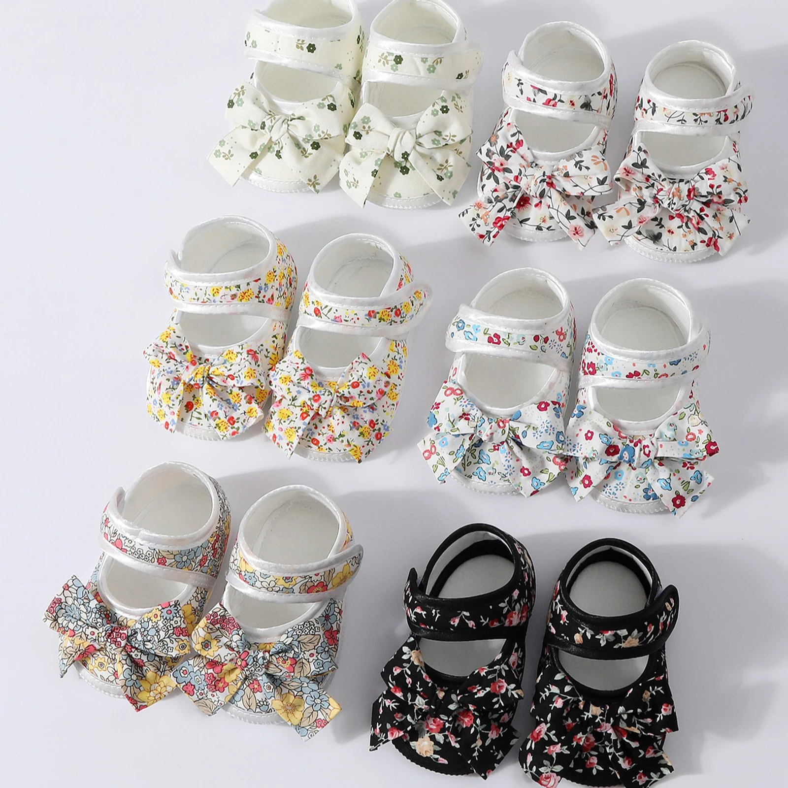 Zapatos primeros pasos planos de primavera para bebé niña florales - imagen 4