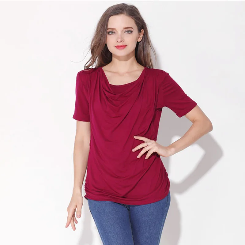 Camiseta de lactancia estival en modal, manga corta para posparto - imagen 4