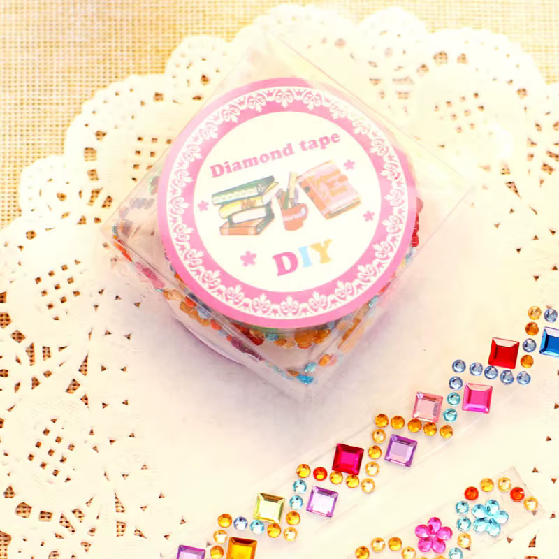 Cinta adhesiva de strass cristal para manualidades y álbum infantil - imagen 4