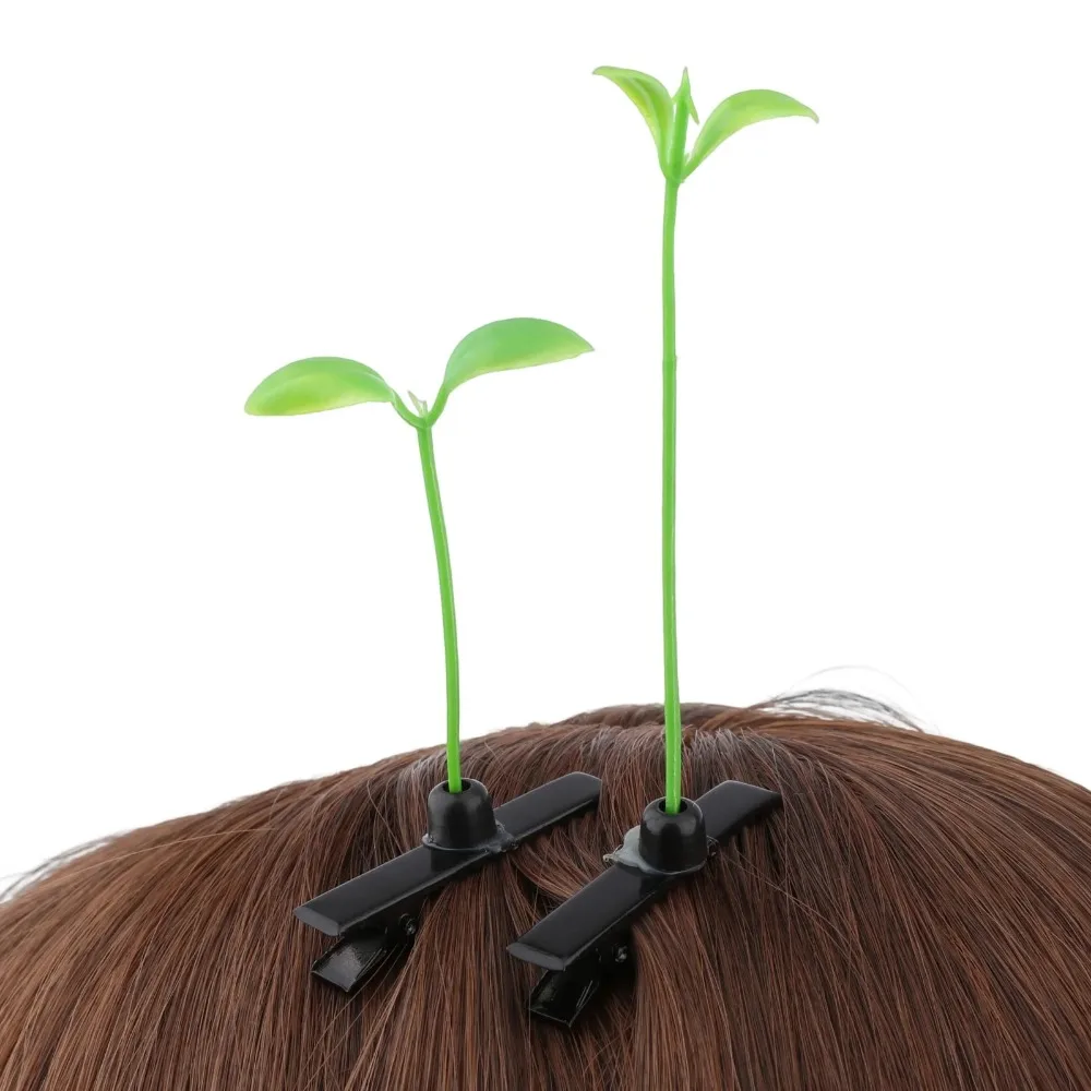 Pinzas para el pelo con brotes de hierba y estilo creativo infantiles - imagen 5