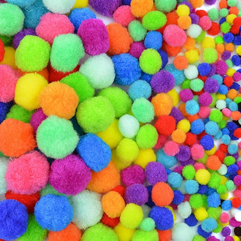Bola de pompón suave y colorida para manualidades o decoración - imagen 2