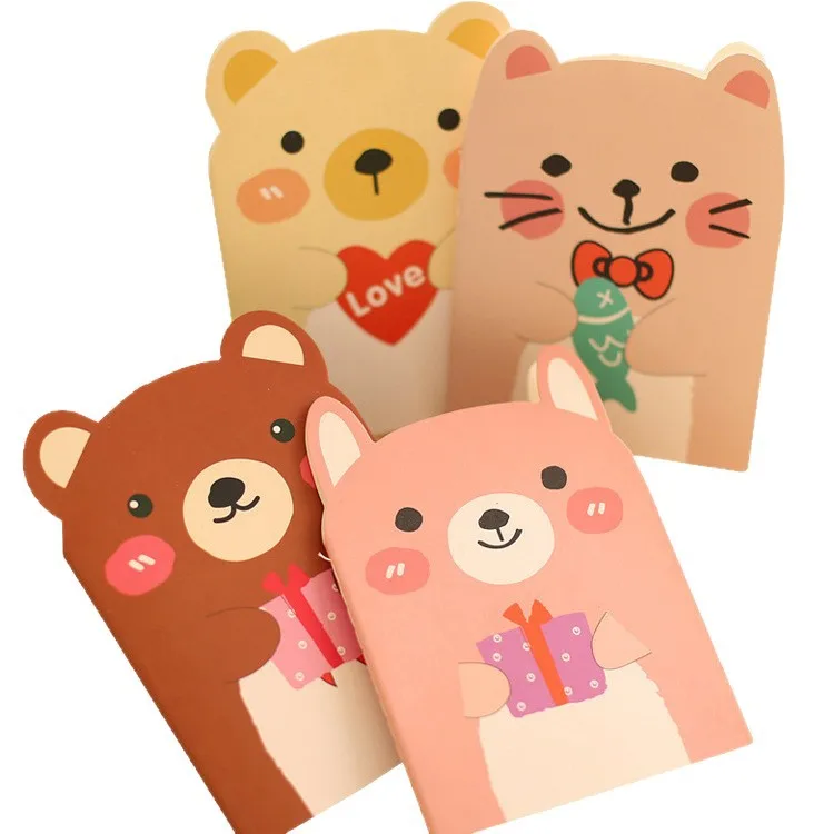 Cuaderno diario del cole con dibujos de oso y gato - imagen 5