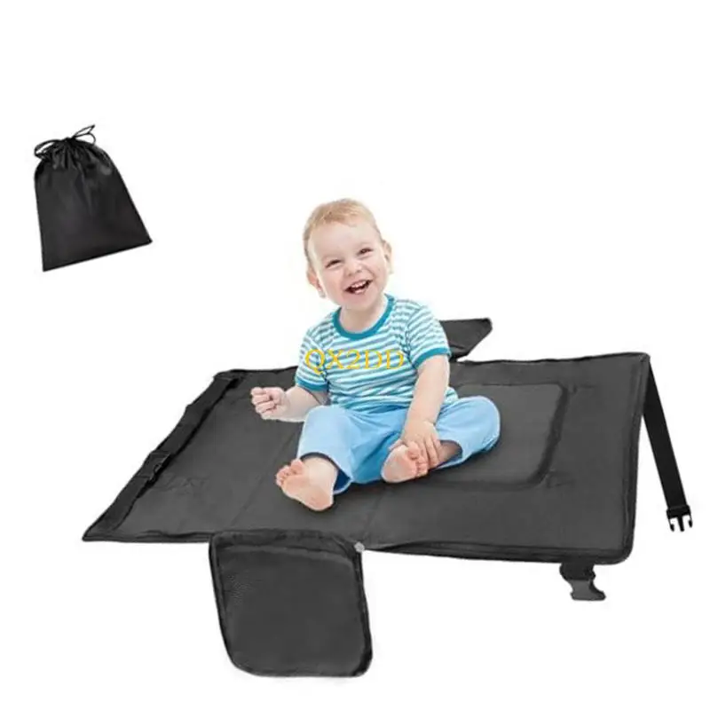 Cama viaje plegable bebé doble altura con bolsillos acceso rápido - imagen 3