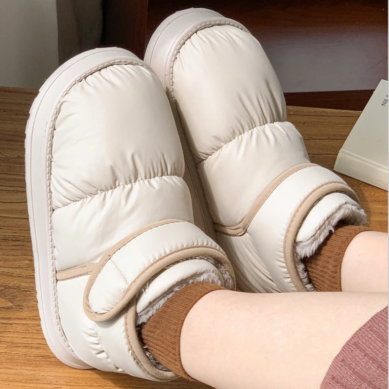 Zapatillas de casa de felpa antideslizantes de invierno unisex - imagen 5