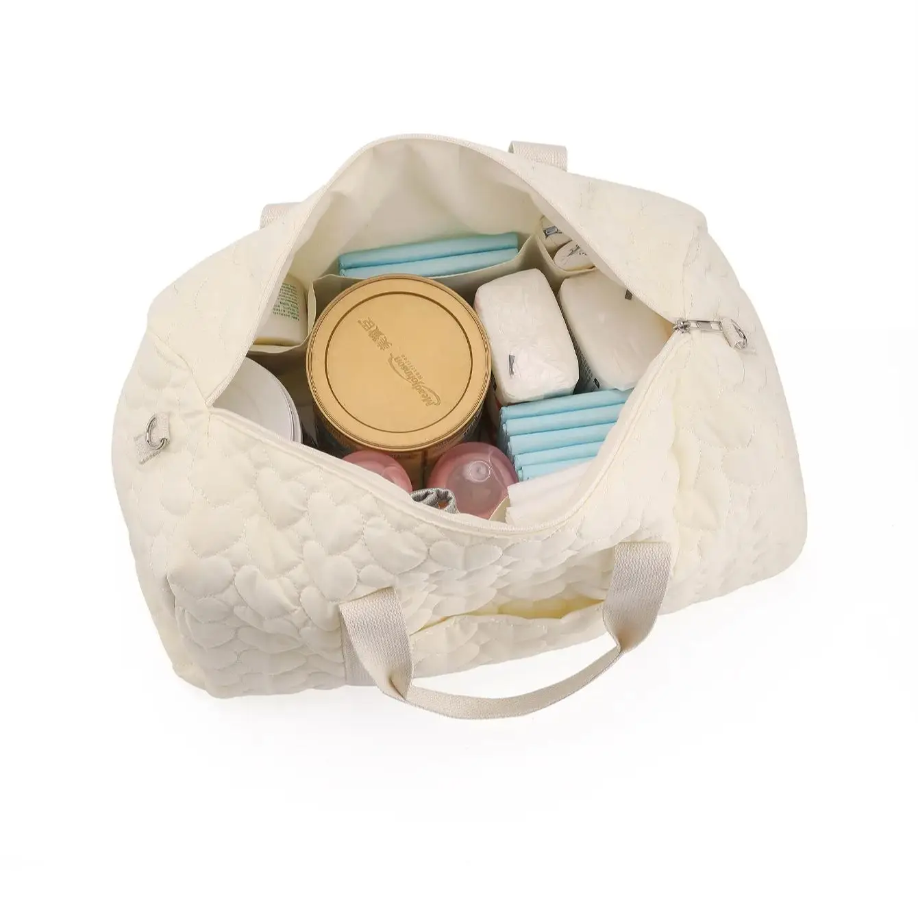 Bolsa de pañales acolchada para bebés recién nacidos bordada - imagen 2