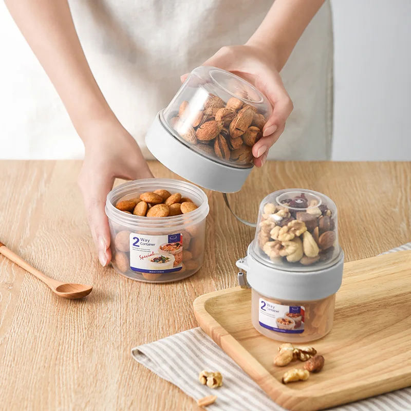 Fiambrera Bento portátil sellada para desayuno y meriendas infantiles
