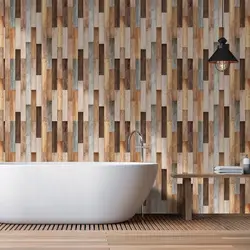 Papel pintado autoadhesivo para casa de muñecas con madera simulada