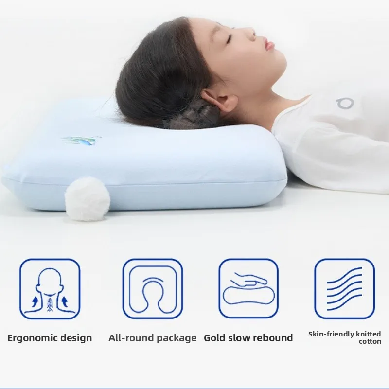 Almohada infantil viscoelástica suave de rebote lento, lavable