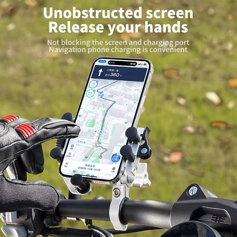Soporte móvil aluminio moto – Giro 360° universal - imagen 5