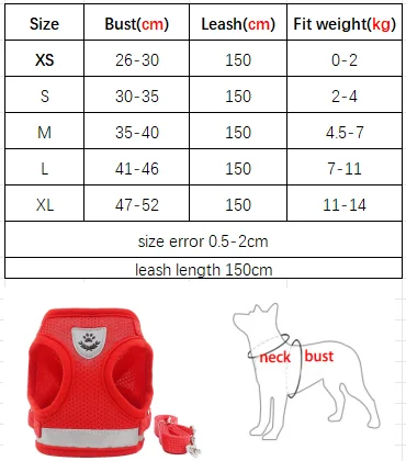 Arnés reflectante ajustable con correa a juego para gatos y perros - imagen 4