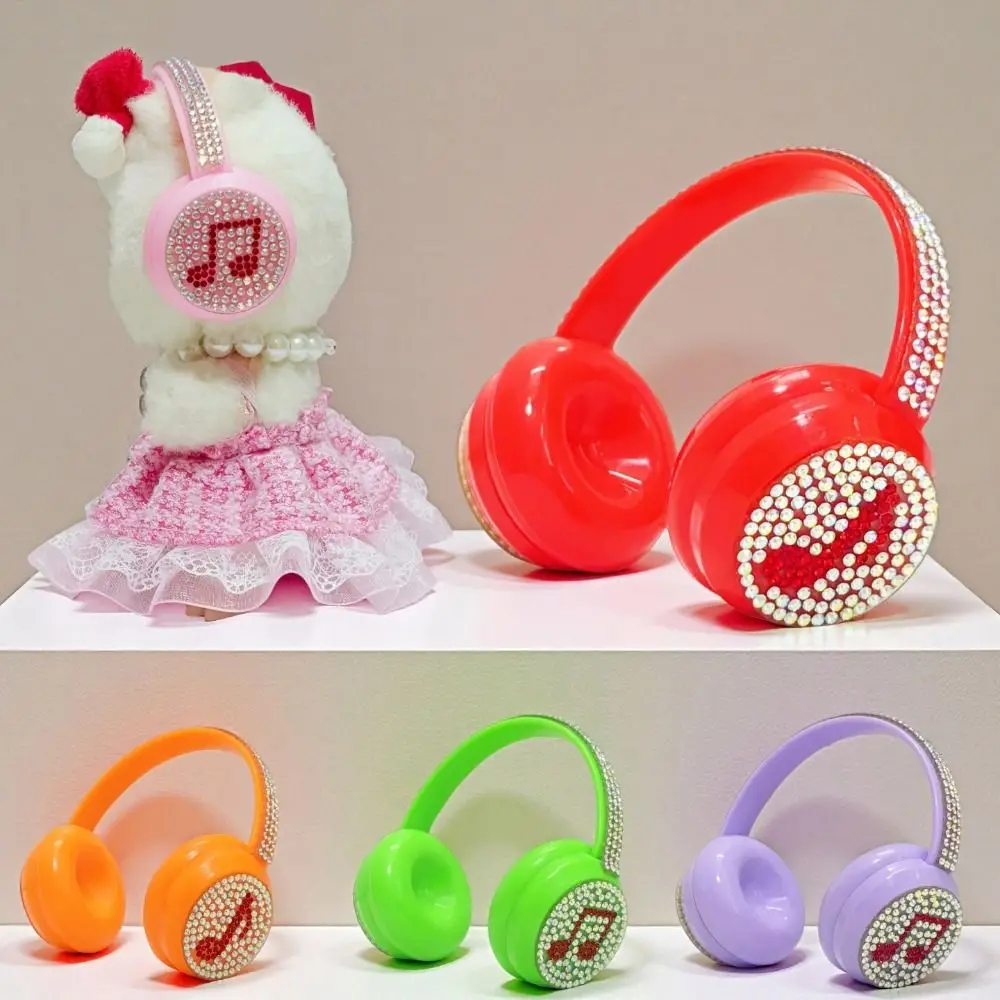 Auriculares para muñecas con pedrería decorativa hechos a mano - imagen 4