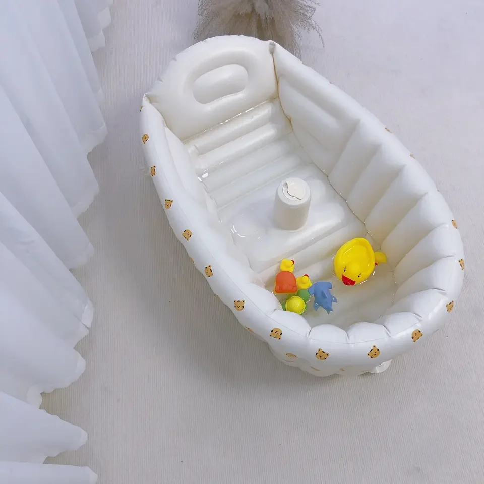 Bañera hinchable para bebés con diseño de animales – Piscina portátil - imagen 4