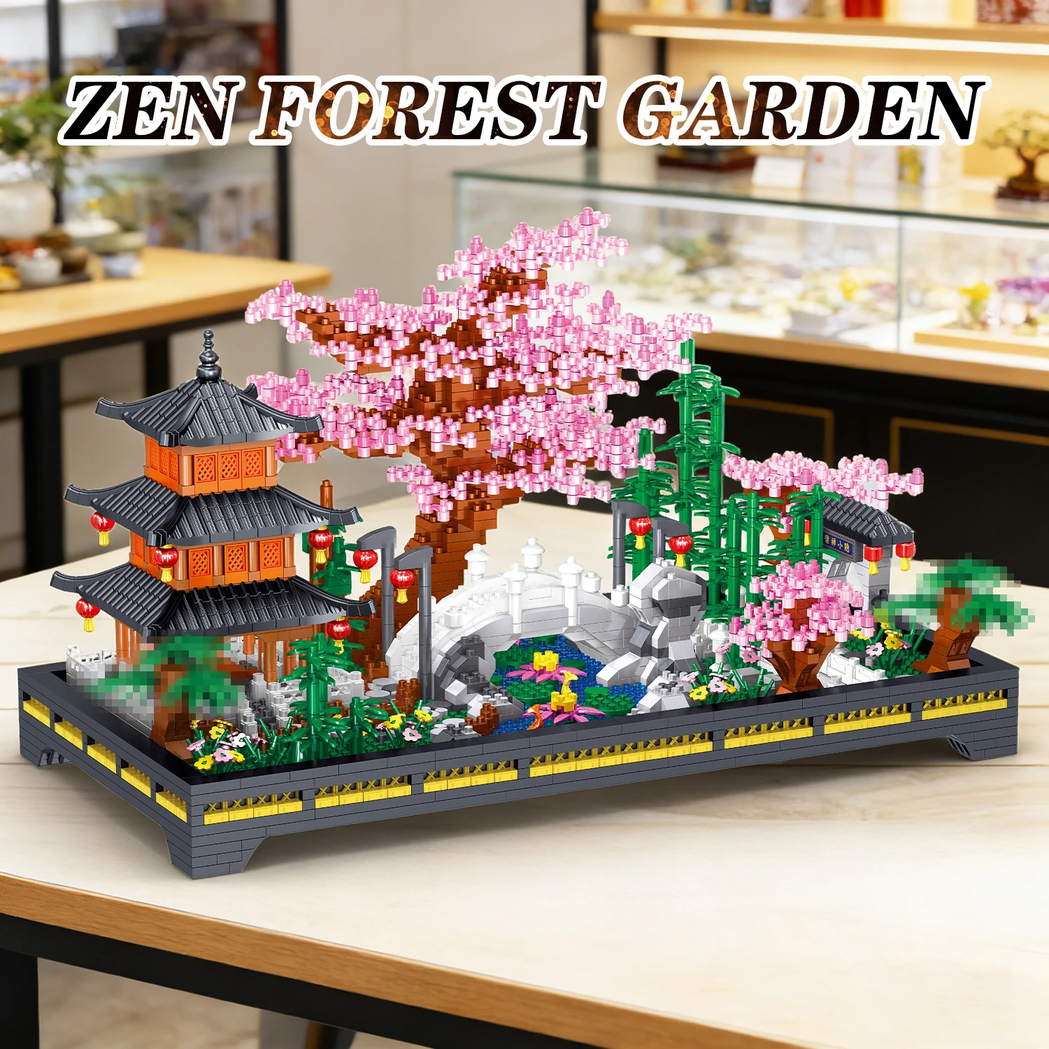 Set bloques de construcción jardín zen con rompecabezas educativo - imagen 5