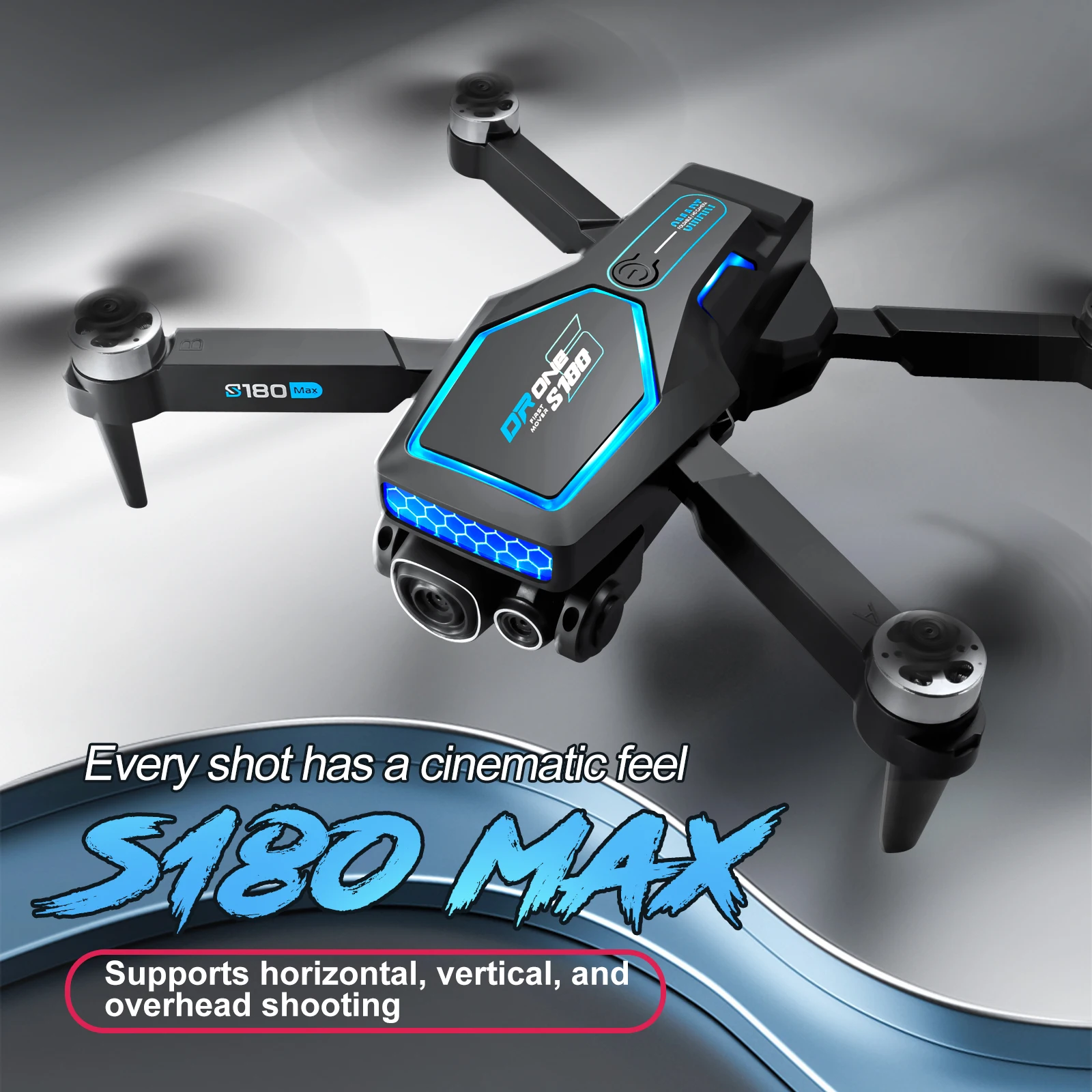 Dron RC S180 4K en vuelo