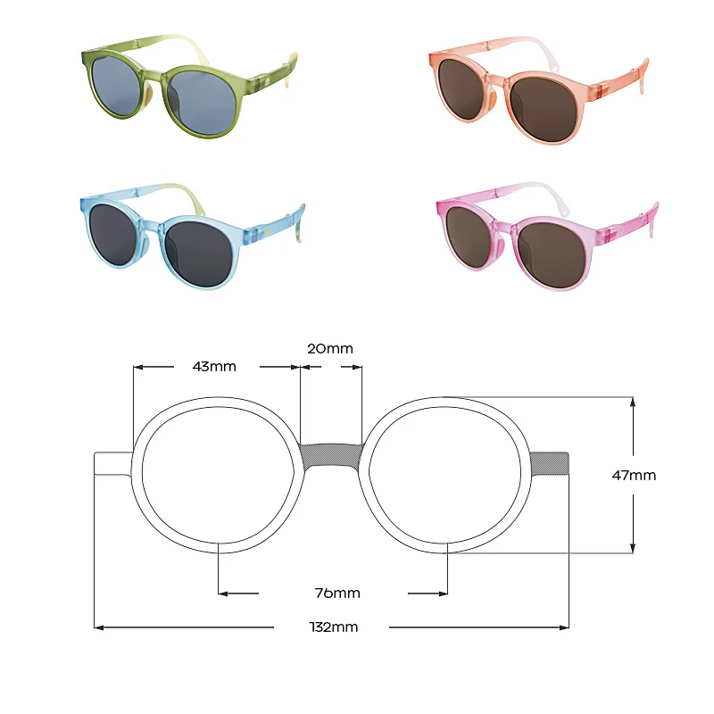 Gafas de sol polarizadas infantiles con montura flexible y estuche - imagen 4