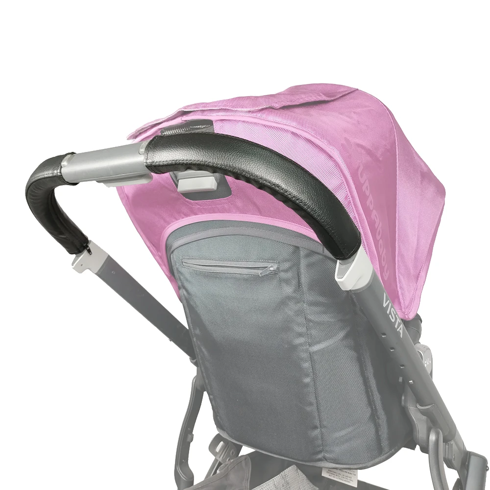 Detalle de la funda de cuero PU para Uppababy Vista