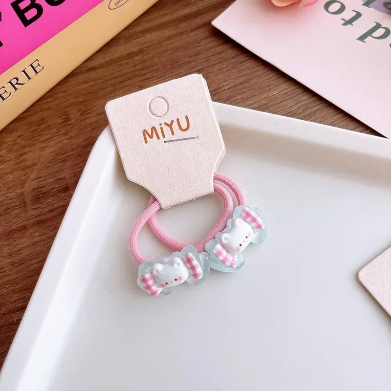 Banda elástica para el pelo rosa con gatito animado Transparente - imagen 5
