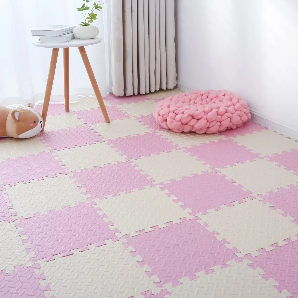 Alfombra de juego entrelazada suave y gruesa para bebés segura - imagen 2