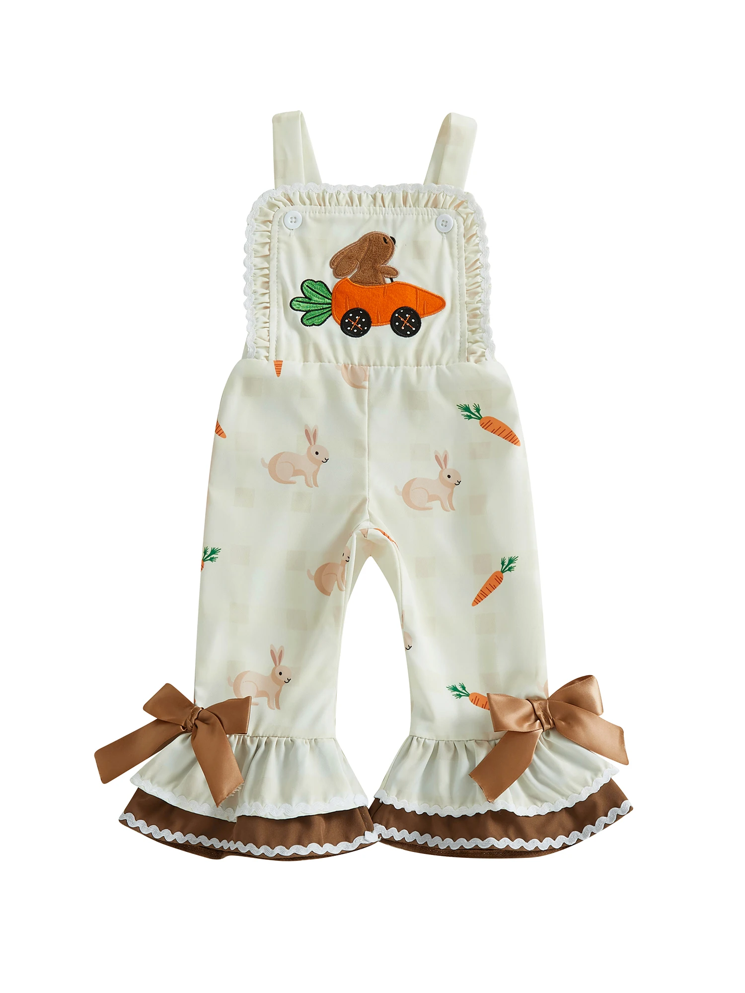 Mono de Pascua para Niña Pequeña sin Mangas con Estampado Conejito